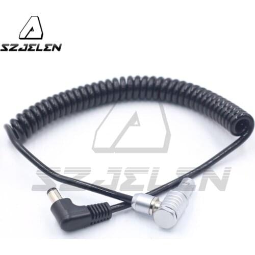 0B 2-pin to Right Angle DC 5.5x2.5mm for Teradek Bond Power Coiled Cable/ DSLR Rig Power V-Mount Anton