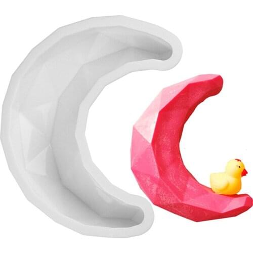 1pcs New Moon Shape Mousse Cake Resin Mold Silicones Diy Baking Tool 11x24cm