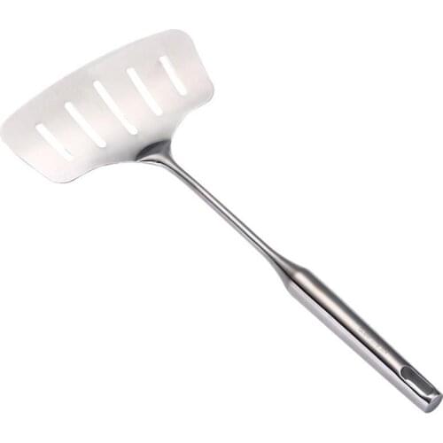 1pc Stainless Steel Fish Spatula Thicken Slotted Fish Shovel Wide Fish Turner Kitchen Utensil Accessories