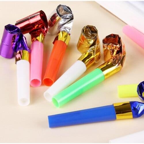 50 Pcs Mixed Color Multicolor Party Blowouts Whistles Kids Birthday Party Favors Decoration Supplies Noice maker Toys