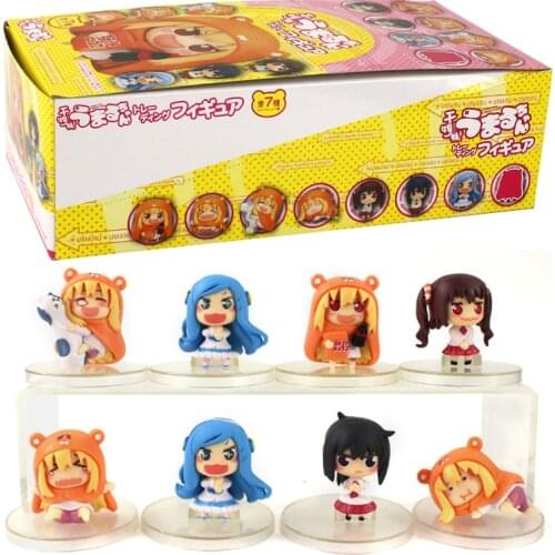 8pcs/lot Japanese Anime Himouto! Umaru-chan PVC Figure Mini Doma Umaru Action Model Dolls Girls Collectible Gifts 3.5cm-4.5cm