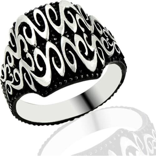925 Silver Casual Men Ring Ertugrul Rings for Men
