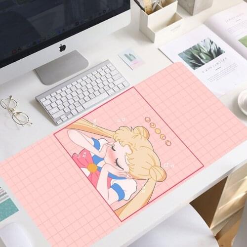 Anime kawaii Big Mouse Pad Large Rubber Gaming Mat Speed Kawaii XL MousePad Keyboard Locking Edge Otaku Compute mouse pad
