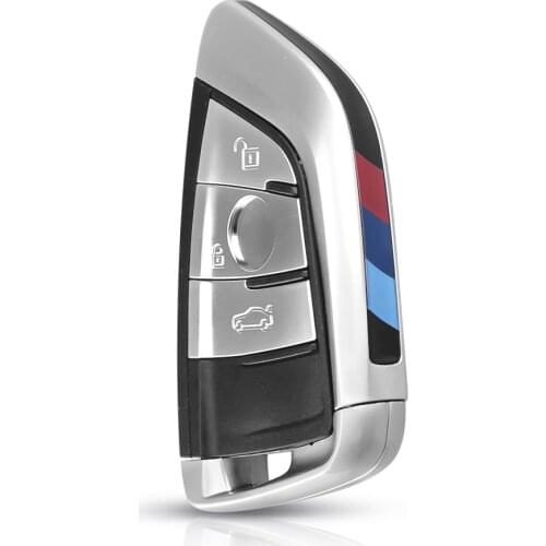 RIOOAK 3 Buttons Smart Car Key Case Cover for BMW 1 2 3 4 5 6 7 F Series X1 X5 X6 X5M X6M X1 X3 F Chassis CAS4+ FEM Key Shell