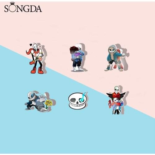 Hot Game Undertale Acrylic Brooches Pins Lapel Pins Brooches Resin Badge Badges For Denim Clothes Jewelry Collection Accessories