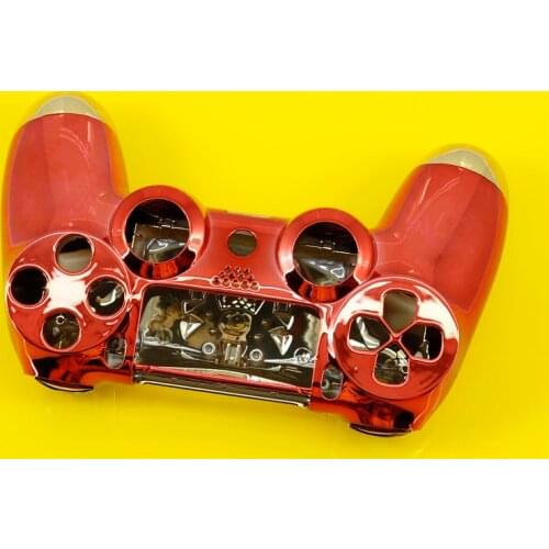 JCD for Iron Man Version for Playstation PS4 Controller Housing Shell Red Front Shell + Gold Back Shell