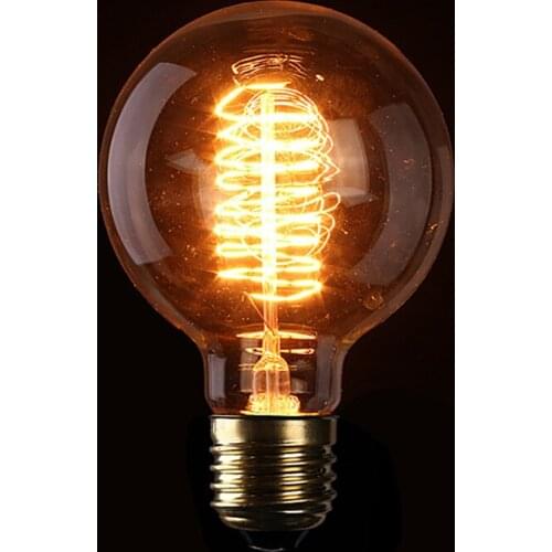 E27 E26 40W Retro Edison Filament Bulb G95 Wire wrapped Light Decorative Lamp 220V 240V 4pcs/lot