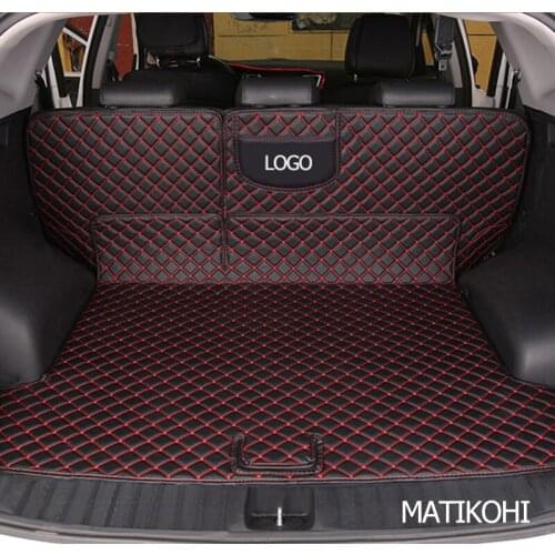 MATIKOHI leather car trunk mat for hyundai tucson 2015-2020 suv cargo liner accessories interior boot