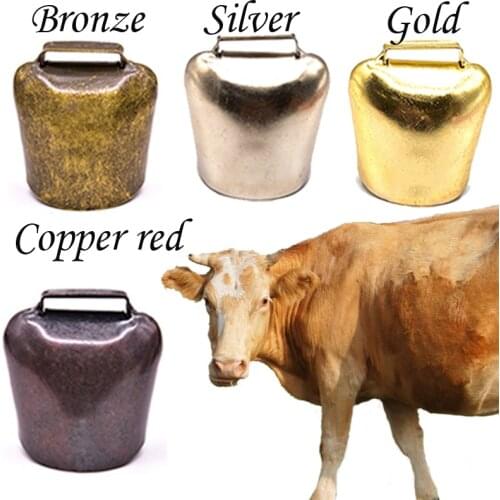 Metal Grazing Cow Sheep Copper Bells 3 Sizes Cattle Sheep Copper Bells Loud Crisp Spread Farther Loud Prevent The Sheep Cow Loss