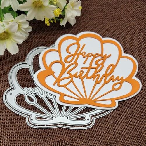 Happy birthday ocean Metal Cutting Dies Stencils For DIY Scrapbooking Decorative Embossing Handcraft Die Cutting Template