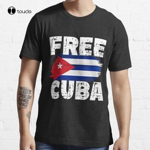 New Free Cuba Viva Cuba Libre Patria Y Vida Cuba Flag Cuban Revolution T-Shirt Cotton Tee Shirt S-5XL