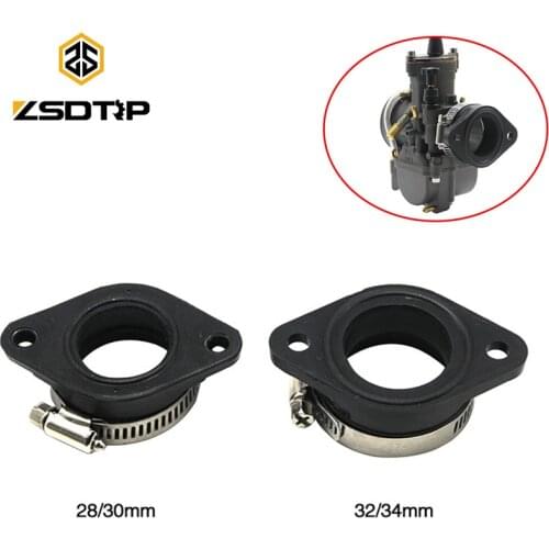 ZSDTRP Rubber Adapter Inlet Intake Pipe fit on KOSO Maikuni PWK KEIHIN OKO 21 24 26 28 30 32 34mm Carburetor Universal UTV ATV