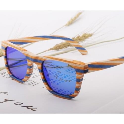 2020 New Fashion Polarized Wood Sunglasses Men Designer Driving Coating Square Frame Sun Glasses for Women Men Travel Fishing