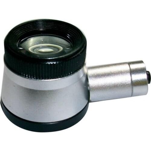 15X 0.1mm/10mm Division Antireflection Film Lens Magnifier Flat-Field Achromatic LED Magnifying Glass Loupe with Micrometer