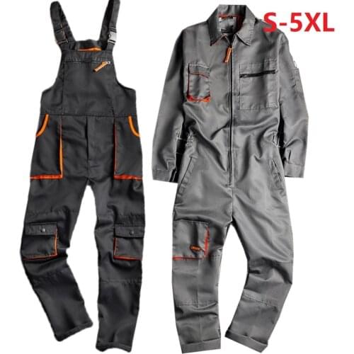 Bib Overalls Casual Work Clothing Large Size Sleeveless Bib Pants Protective Coveralls Strap Jumpsuits with Pockets Uniforms 5XL