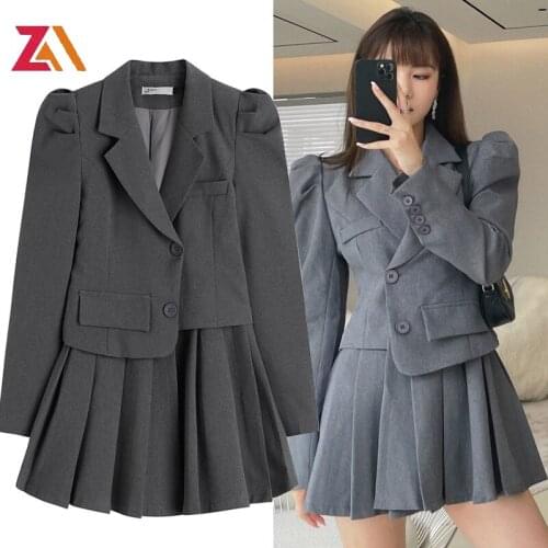 ZALady Elegant Blazer Mini Dress Women Long Sleeve Office Work Party Dresses Female Autumn High Waist Business Short Dresses Y2K