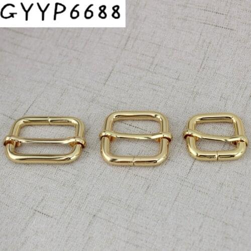 10pcs 100pcs High quality Metal Slides Tri-glides Wire-formed Roller Pin Buckles Strap Slider Adjuster Harness
