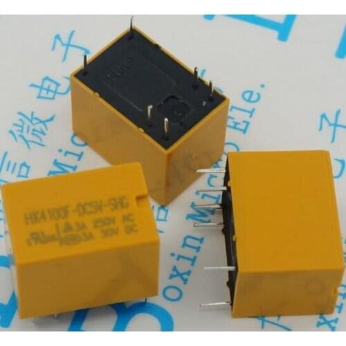 10pcs HK4100F-DC5V-SHG HK4100F-DC5V HK4100F 5 V DIP6 3A 250V AC/ 3A 30V DC relay