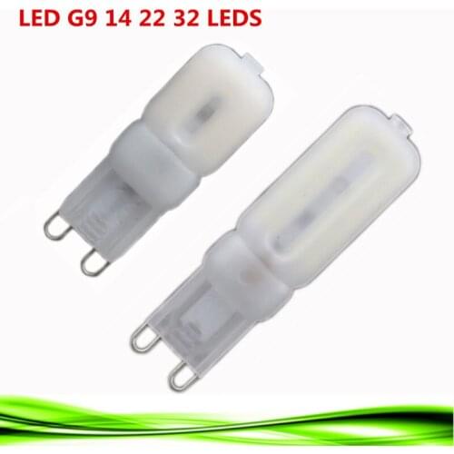 10X Mini 14 22 32 LEDS G9 Bulb Corn Light SMD2835 220v 230v 240v G9 LED Bulb High quality Chandelier Light Replace Halogen Bulb