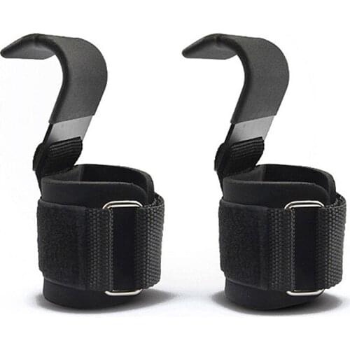 2 PCS Weight Lifting Hooks Hand-Bar Wrist Straps Gym Fitness Hook weight Strap Pull-Ups Power Lifting Gloves For Weight Training