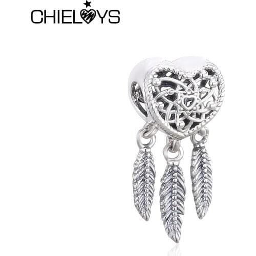 2Pcs/Lot Silver Plated Dream Catcher Charm Beads Pendant Fit Original Charm Bracelets Necklace For Women Wife DIY Jewelry Making