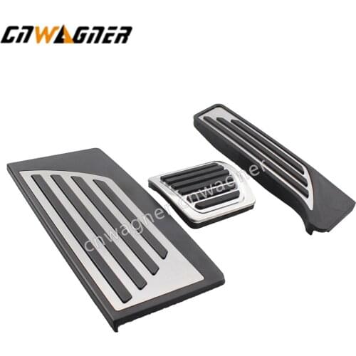 3Pcs Car Stainless Steel + Rubber Pedal Pads For ALFA Romeo Giulia Stelvio AT Accelerator Brake Footrest Pedal Pad Cover