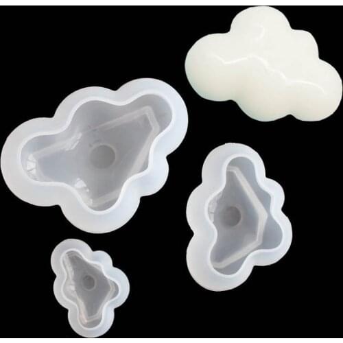 3D Cloud Shape Chocolate Silicone Mold Mousse Fondant Ice Cube Mould Candy Soap Candle Molds Baking Cake Decoration Tools
