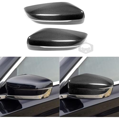 Real Carbon Fiber Car Rear View Mirror Cover For BMW New 5 Series G30 G38 2017-in New 7 Series G11 G12 2016-in Auto Rearview Cap