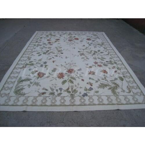Free shipping 9'x12' French Aubusson woolen rug, French Aubusson Carpet for Home Decoration, 2015 New Design
