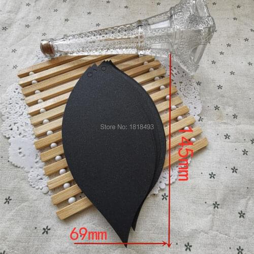 Free shipping blank leaf shape cutting tag 6.9x14.5cm 100 pcs a lot/kraft paper tag/clothing hang tag/bookmark/gift card/label