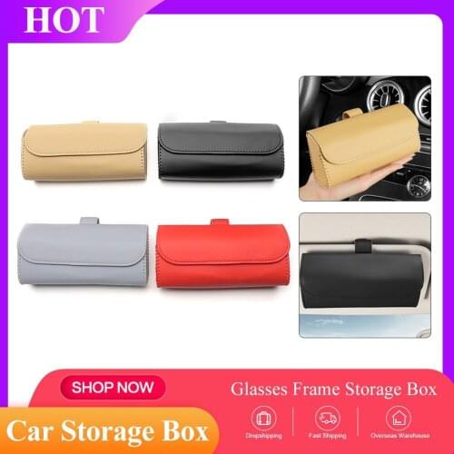Car Glasses Case Sunglasses Storage Box Auto Interior Accessories Glasses Holder Sun Visor Holder Case for Subaru/Nissan/Toyota
