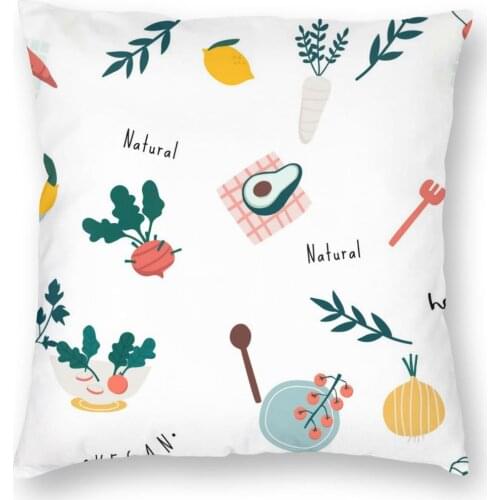 Cushion Cover 50*50 Decorative Throw Pillow Case Cover Avocado pattern Cushions Home Decor Sofa Cushions 45*45 Dropshipping