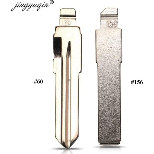Jingyuqin 15pcs #60 #156 Remotes Key Flip Blade SIP22 for Fiat 500 for Alfa Inner Milling Original GT15R Remote Uncut Blank