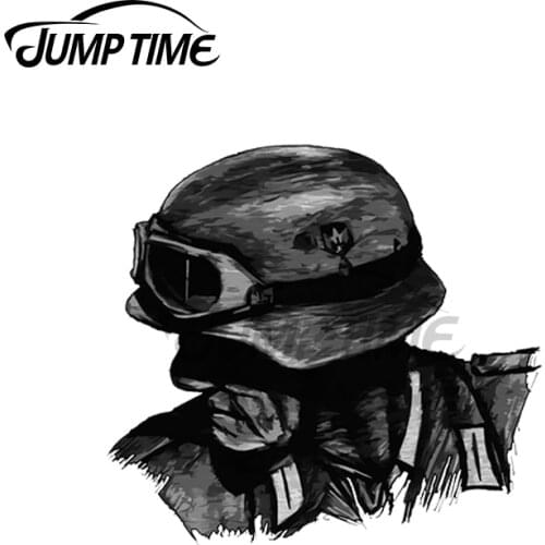 JumpTime 13 x 5.7cm For WW2 Soldier Drawing Funny Car Stickers Vinyl Car Sticker Waterproof Sun Protection Camper Window Decals