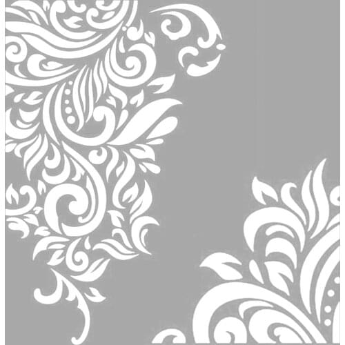 Lottie Corner Pattern Stencil Design, Painting Template 30x30 Cm, Walls, Tiles, furniture For Easy and Practical Pattern Application