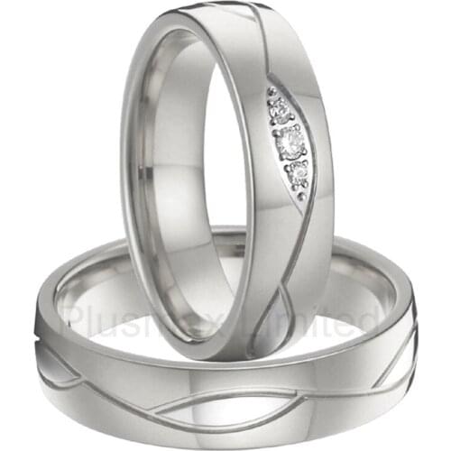Best China factory amazing nice women silver color titanium wedding rings