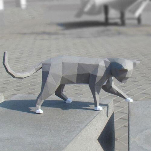 Cartoon Kawaii Walking Cat Handmade Origami Animal 3D Paper Model DIY Creative Craft Desk Decor Kids Puzzles Educational Toy