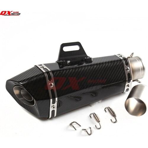 New motobike High quality Carbon fiber Exhaust Mufflers Pipe For Scooter Motocross Enduro Supermoto Off road Motorcycle Modified