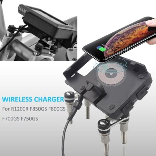 NEW For BMW R1200R F750GS F850GS F800GS F700GS Motorcycle Handlebar Mobile Phone WIRELESS CHARGING Navigation Bracket