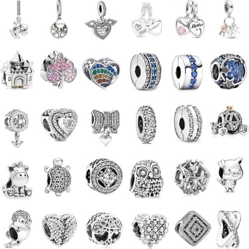 New charm original inlaid bird tortoise beads suitable for Pandora lady bracelet necklace accessories