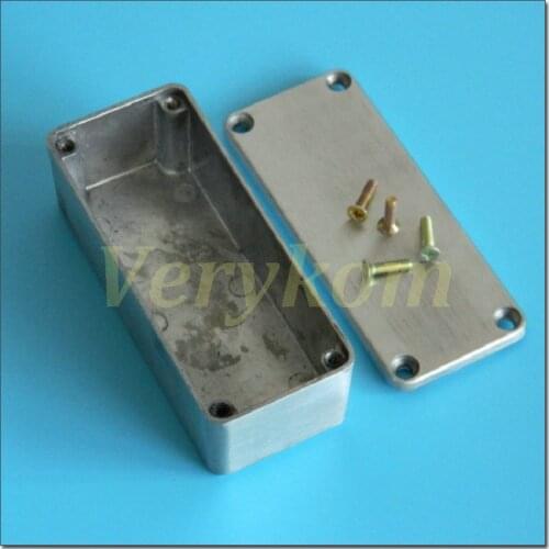 Wholesale 100pcs/lot 1590A die cast Hammond Aluminum Box Stomp Effects Pedal Enclosure For Guitar 92 x 38 x 31 mm DIY W Screws