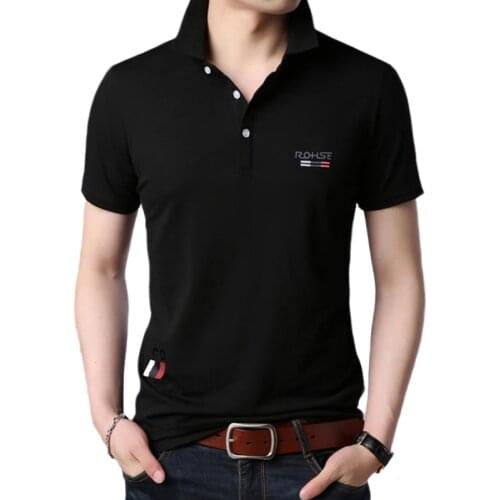 Wholesale Solid Color Plain Cotton Custom Logo Polo Short Sleeve T-Shirts for Men