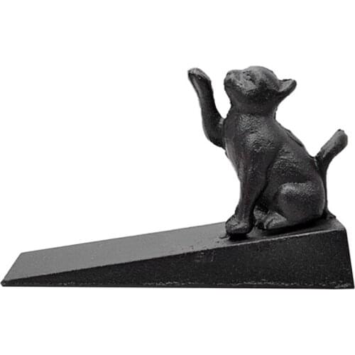 Solid Cast Iron Door Stop,Lovely Cat Shaped Decorative Door Stop, Decorative Rustic Door Stopper Your Door