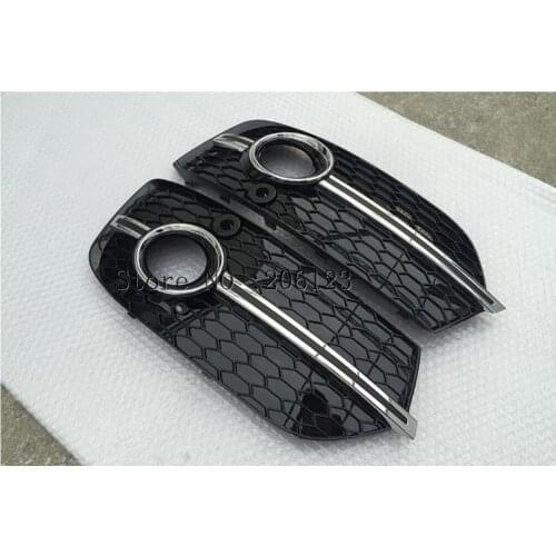 For Audi Q3 2013-2015 Fog Light Grills 2PCS Left & Right Car Front Bumper Fog Lamp Grills in Racing Grills ABS Replacement