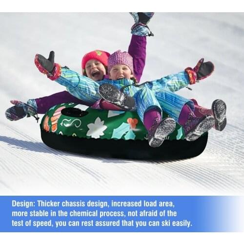 Christmas Snow Ski Circle Kids Parents Snow Tube With Handle Inflatable Snow Sled Ski Ring Large Size Skiing Tube PVC Sled *p