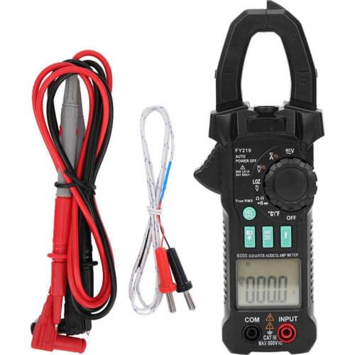 Handheld Multimeter Clamp Meter FY219 High Precision Multimeter Digital Tester for Voltage Current Temperature Testing