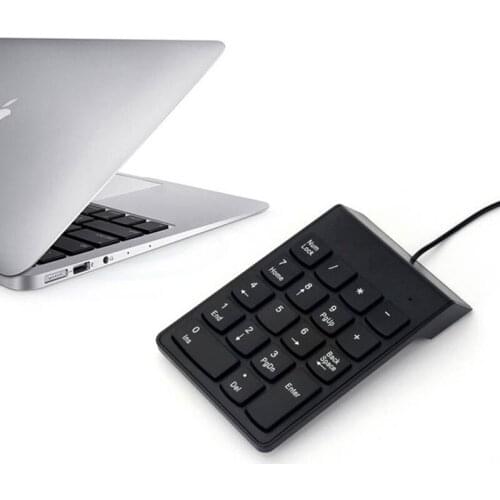 USB Wired Number Pad Numeric Keypad 18 Key Digital Keyboard For Office Laptop PC Notebook Desktop For Mac Pro MacBook Air Laptop