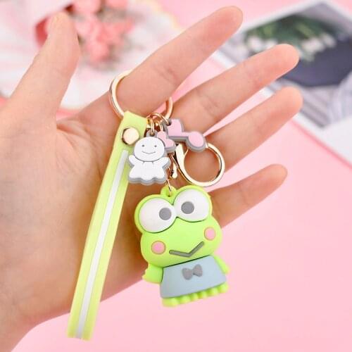 Women Key Chain New Fashion Epoxy Cartoon Series Car Key Ring Cute Doll Bag Pendant Stainless Steel Keychains Gift Wholesale