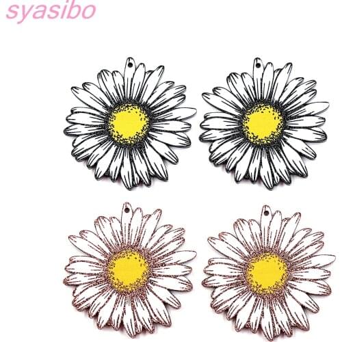 1pair) AC1833 Acrylic Daisy For Earrings Glitter Beach Earrings Women Jewelry Acrylic Earrings