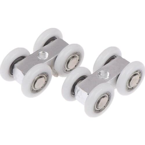 1Pcs/2Pcs 21mm Sliding Door Roller Bathroom Wardrobe Door Hanging Wheels For Furniture